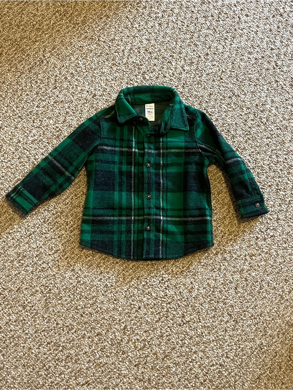 Carter’s flannel button down shirt 18M